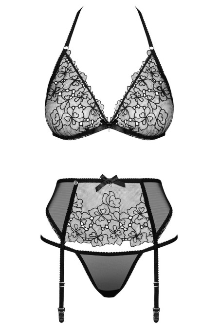 Комплект з поясом для панчіх Obsessive Uniquella set