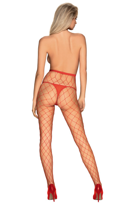 Колготки в крупну сітку Obsessive S812 Red