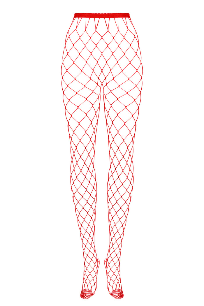 Колготки в крупную сетку Obsessive S812 Red