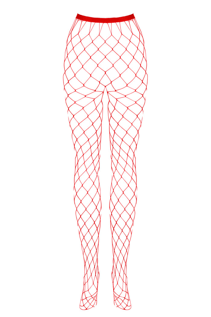 Колготки в крупную сетку Obsessive S812 Red
