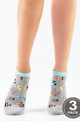 Шкарпетки жіночі з принтом LEGS 104 SOCKS LOW 104 (3 пари)