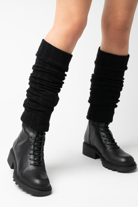 Гетры теплые шерстяные в рубчик Steven 068