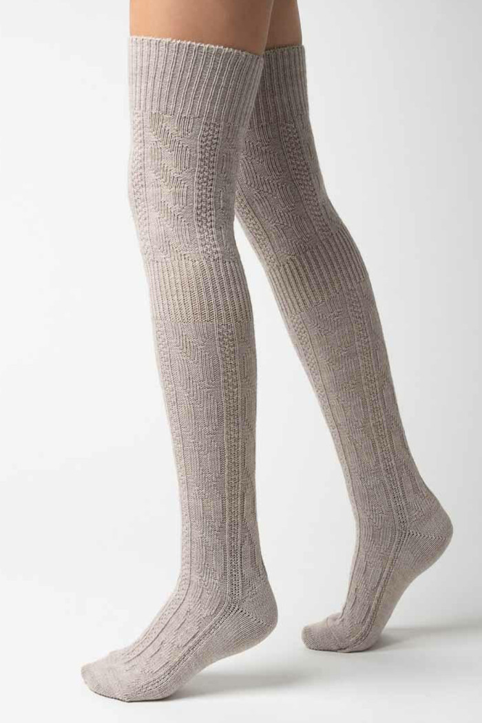 Панчохи-ботфорти високі вовняні Steven 089