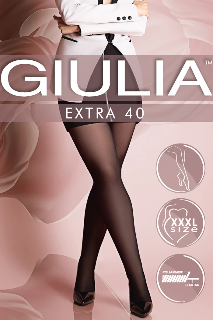 Колготки великого розміру GIULIA Extra 40 XXL