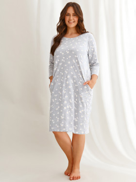 Нічна жіноча сорочка великого розміру з кишенями Taro Nessa 2445