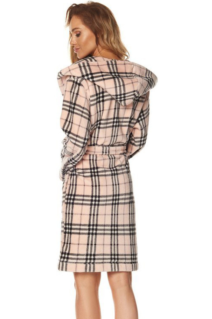 Халат женский теплый в клетку L&L 2074 Misti