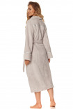 Жіночий довгий теплий халат L&L 2084 Satyn Grey
