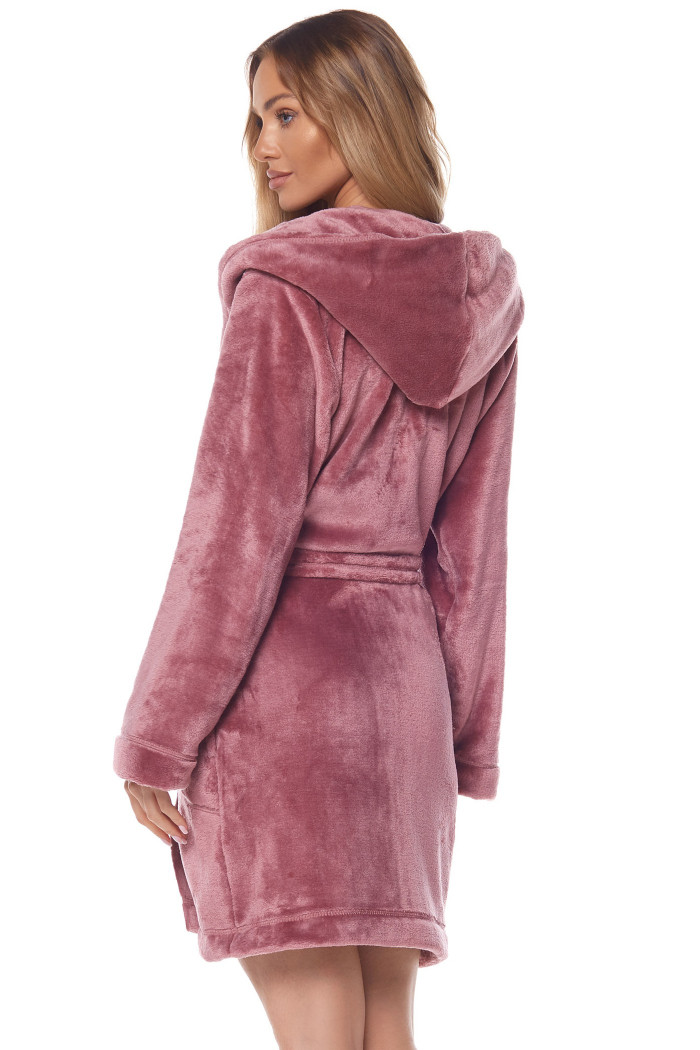 Жіночий короткий халат з капюшоном L&L 2121 Rabbit