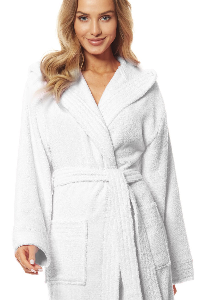 Женский длинный махровый хлопковый халат L&L 2102