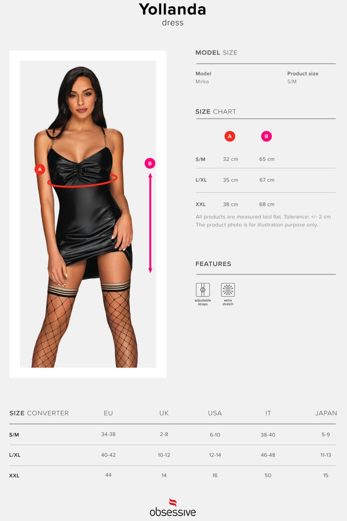 Платье под кожу Obsessive Yollanda