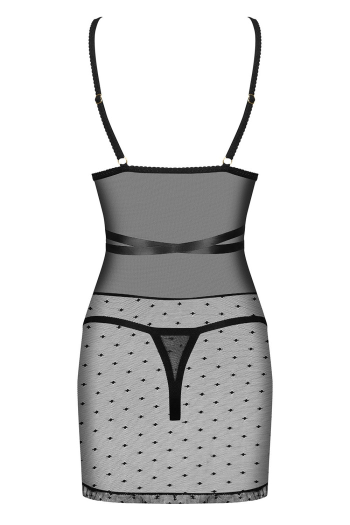 Прозрачная сорочка с трусиками Obsessive Bowessa chemise