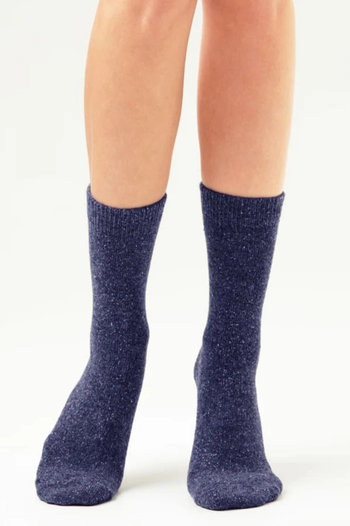 Носки теплые хлопковые с люрексом Aura.Via NPV5100