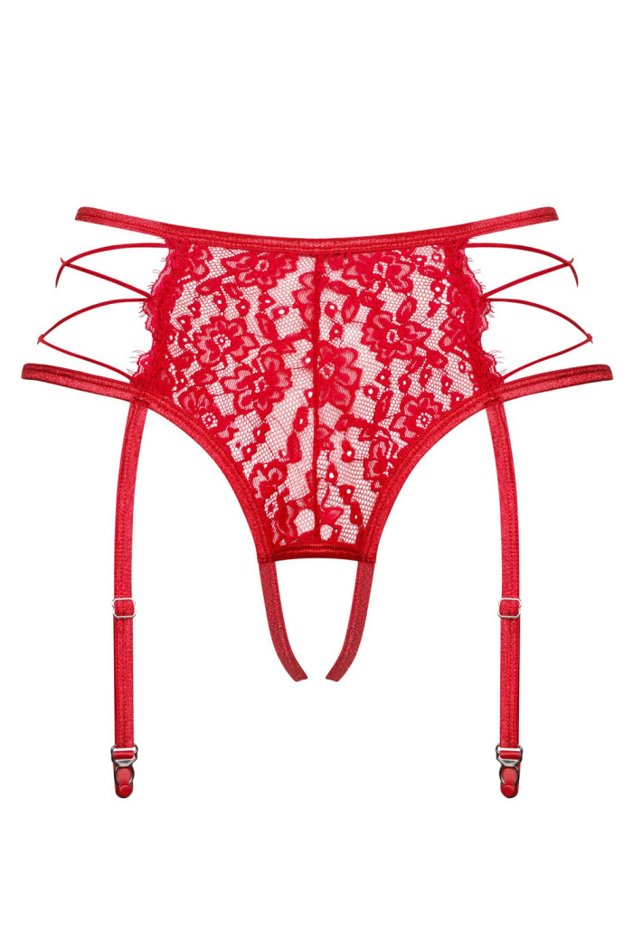 Трусики-пояс з вирізом Obsessive Rediosa