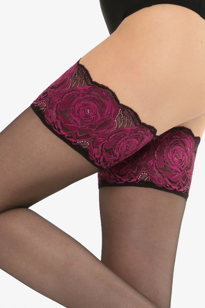 Панчохи з рожевим мереживом Gatta Ars Amandi Calze Rose