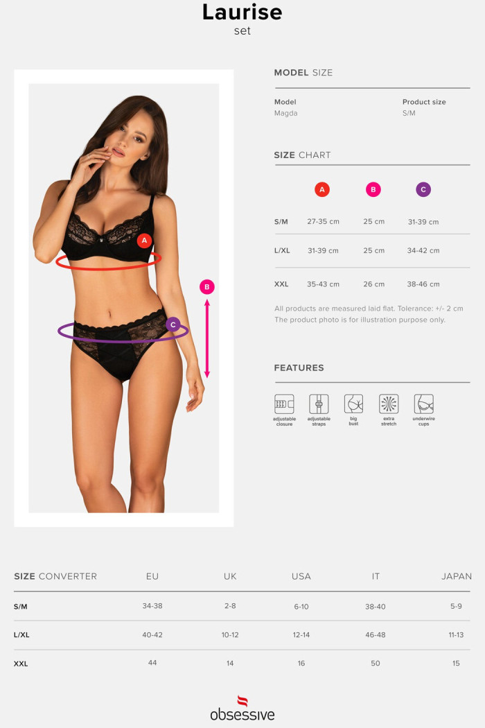 Комплект кружевной Obsessive Laurise set