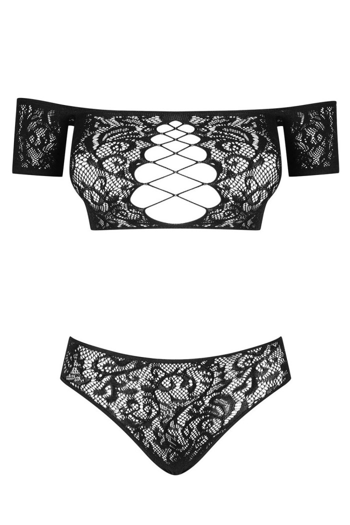 Комплект в сетку - топ с трусиками Obsessive Inessita set