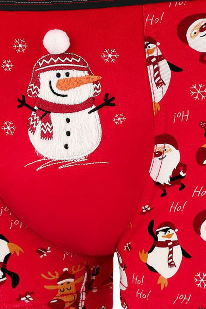 Трусы мужские с новогодним принтом Cornette 047/65 Snowman