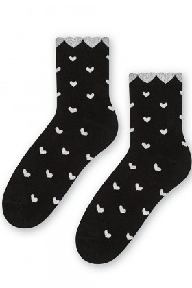 Шкарпетки жіночі сердця люрекс Steven art 136