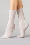 Носки хлопковые высокие в рубчик с люрексом GIULIA WS4 LUREX RIB 001