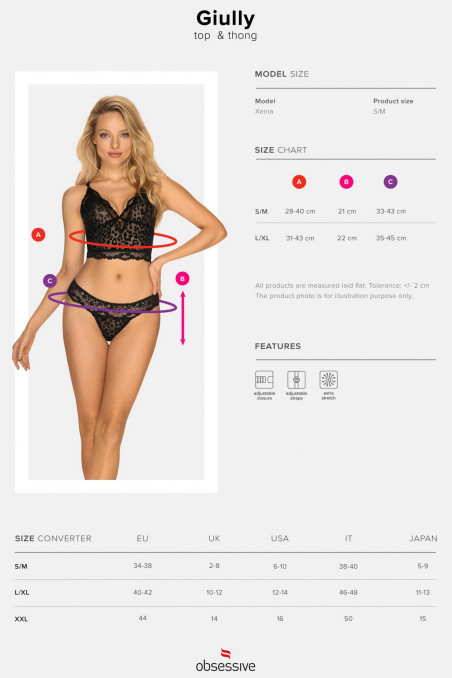 Комплект мереживний Obsessive Giully set