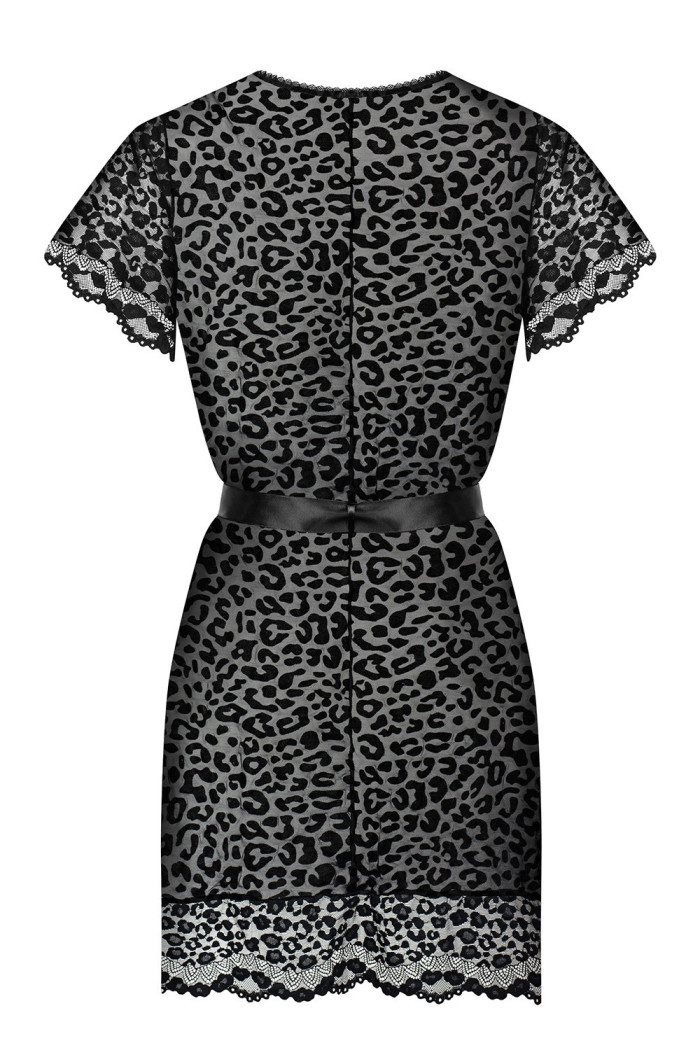 Халатик-пеньюар з мереживом Obsessive Giully peignoir