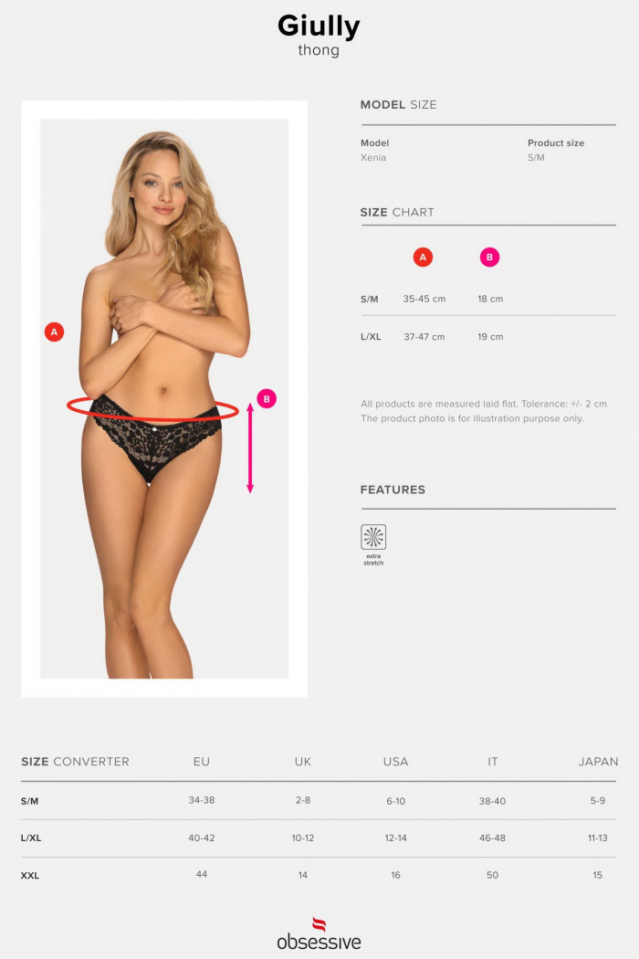 Мереживні стрінги Obsessive Giully