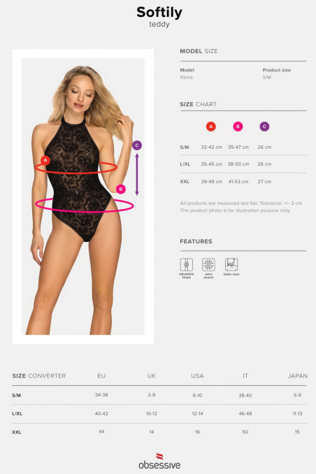 Боди полупрозрачное Obsessive Softily