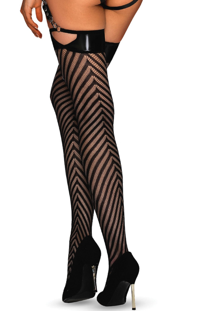 Панчохи з коронкою під шкіру Obsessive S818