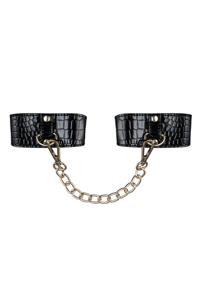 Наручники-браслети шкіряні з ланцюжком Obsessive A768