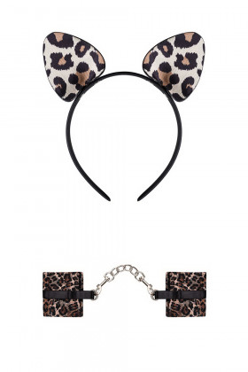 Комплект аксесуарів - обруч та наручники-браслети Obsessive Tigerlla