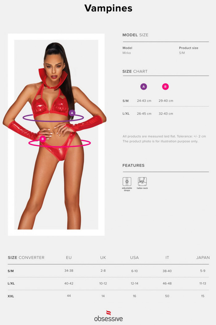 Костюм із латекса "Леді Вамп" Obsessive Vampines