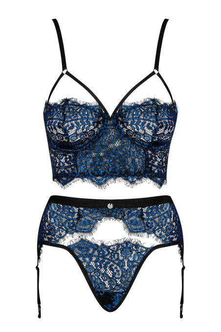 Комплект кружевной с поясом для чулок Obsessive Yassmyne set