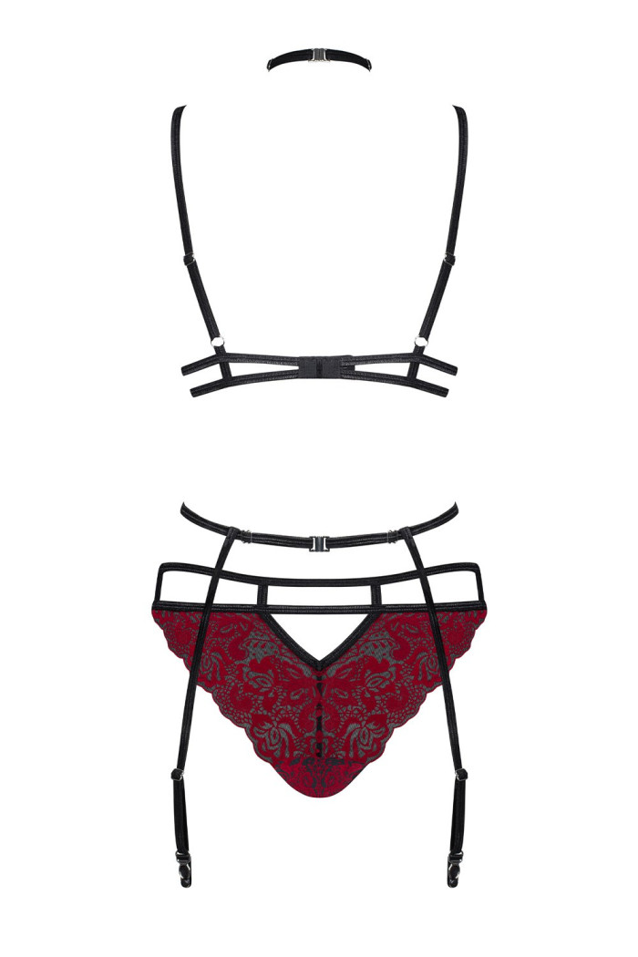 Комплект з портупеєю-поясом для панчіх Obsessive Sugestina set