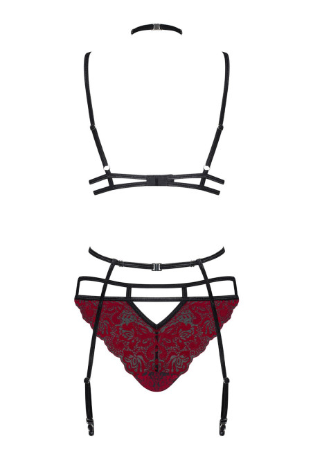 Комплект з портупеєю-поясом для панчіх Obsessive Sugestina set