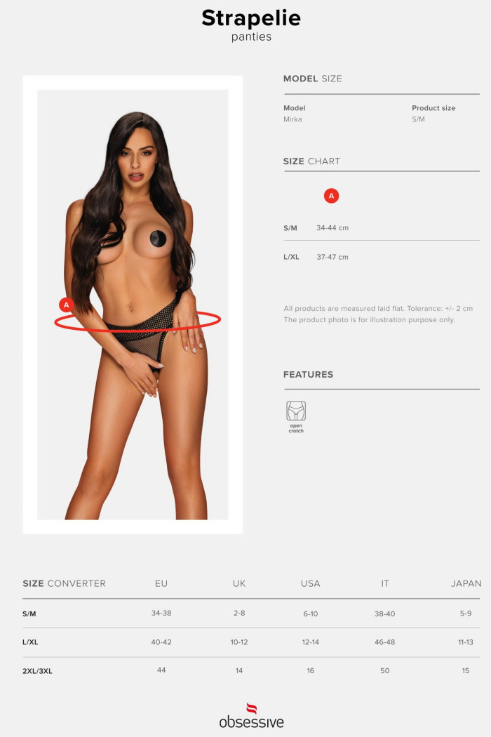 Трусики з вирізом Obsessive Strapelie