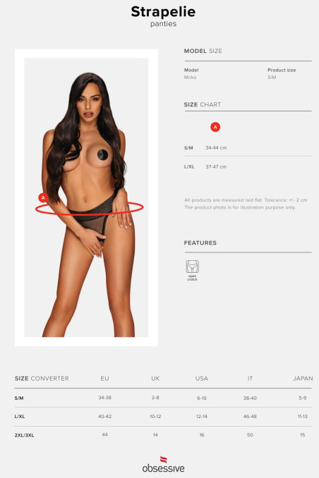 Трусики з вирізом Obsessive Strapelie