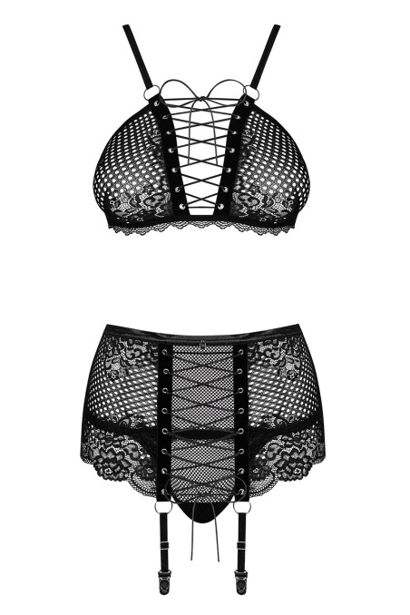 Комплект з широким поясом Obsessive Basitta set