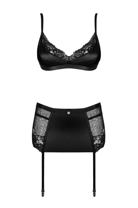 Комплект с широким поясом Obsessive Blanita garter belt