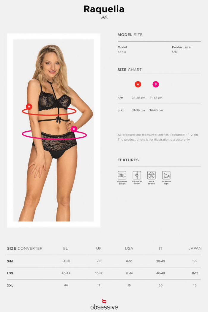 Комплект мереживний Obsessive Raquelia set