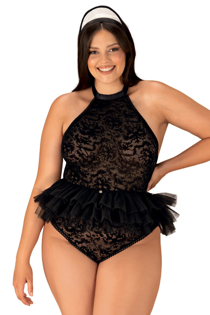 Костюм "Покоївка" - боді та спідничка Obsessive Frilles
