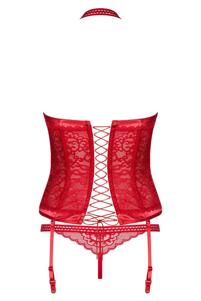 Корсет з пажами для панчіх Obsessive Flameria