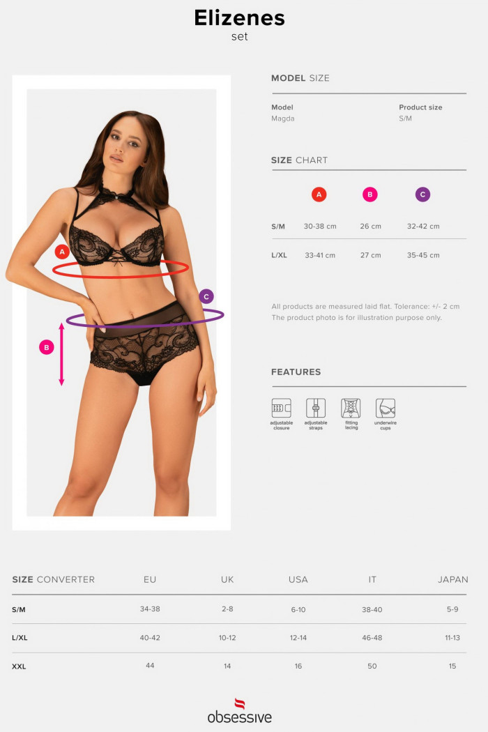 Комплект кружевной Obsessive Elizenes set