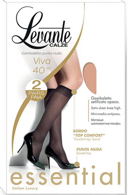 Гольфи жіночі напівпрозорі LEVANTE Viva 40 den (2 пари)