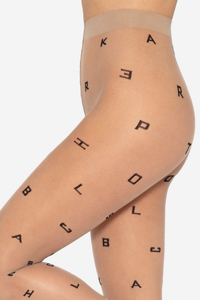 Колготки з візерунком "Букви" GATTA Letters 01 20den