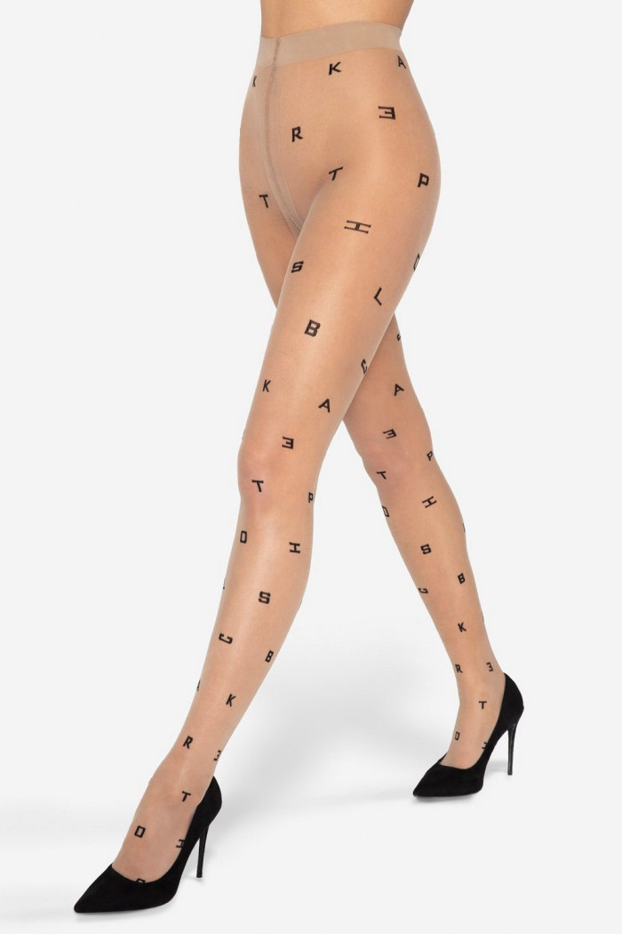 Колготки з візерунком "Букви" GATTA Letters 01 20den