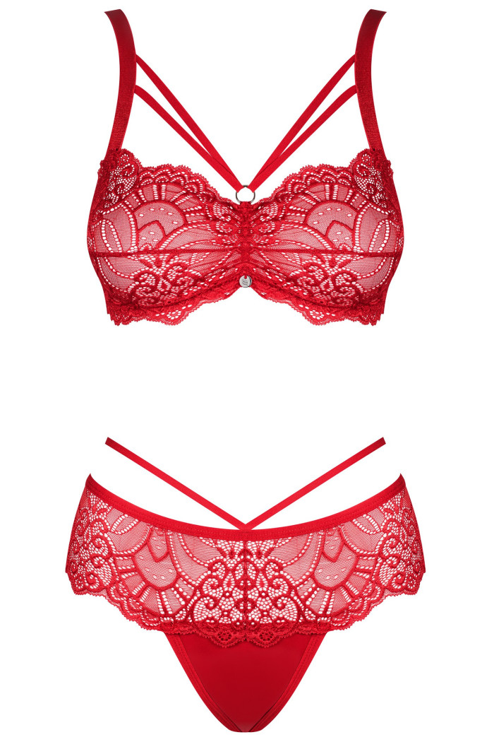 Комплект белья с высокими трусиками Obsessive Loventy