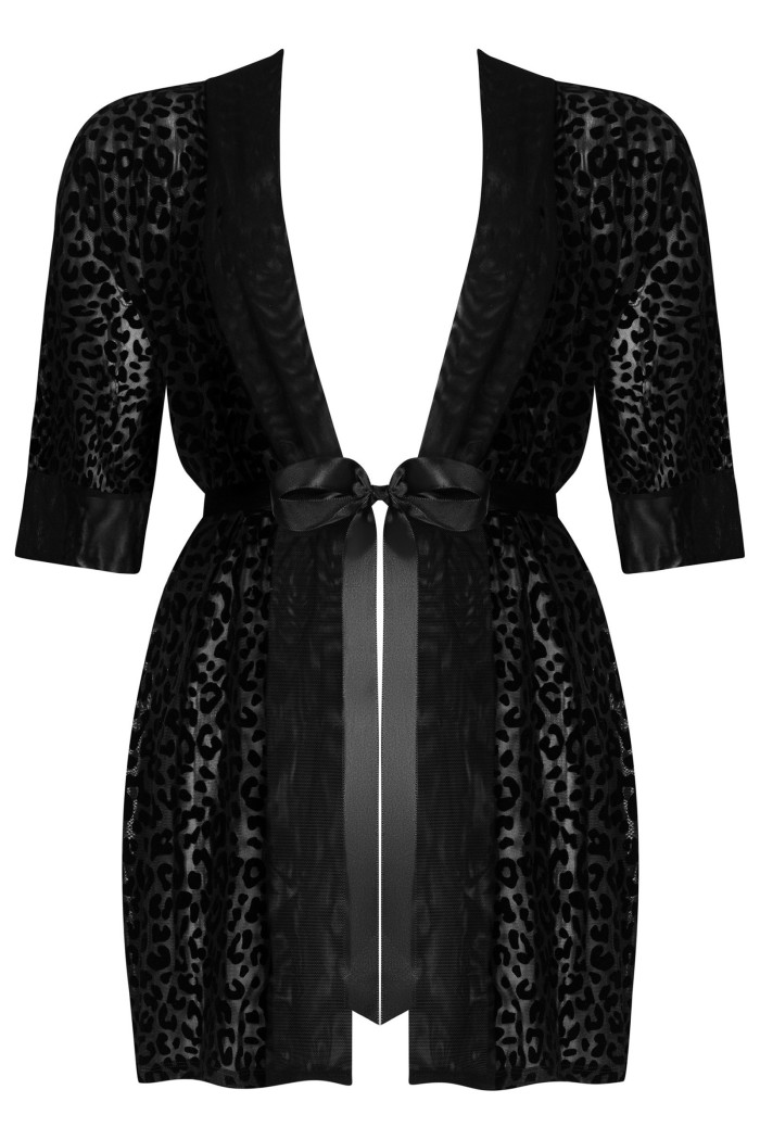 Халатик-пеньюар великого розміру Obsessive Jagueria