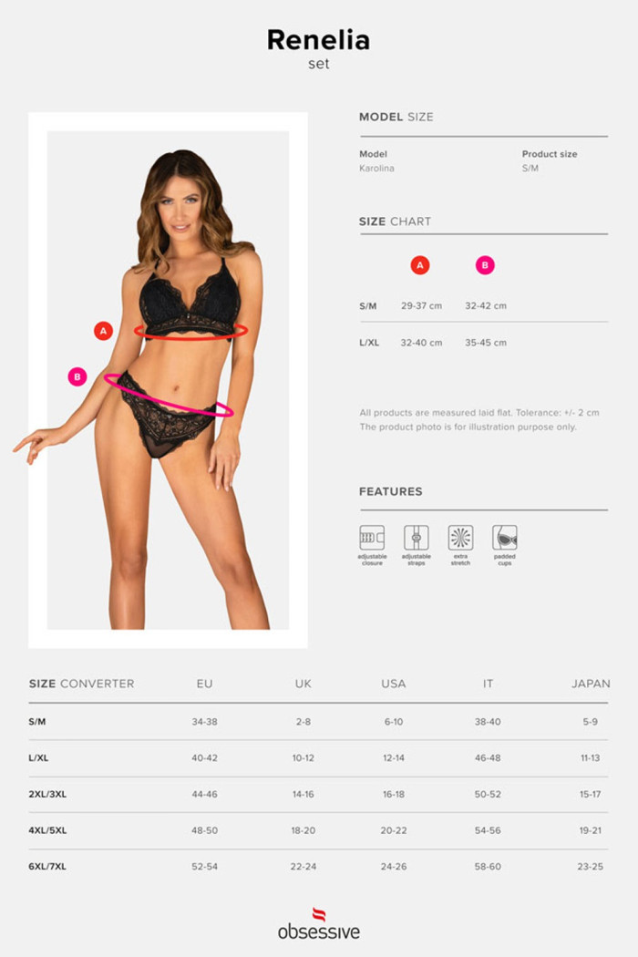 Комплект кружевной Obsessive Renelia set