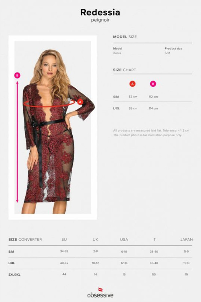 Халатик напівпрозорий довгий Obsessive Redessia