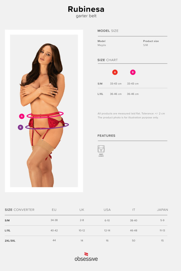 Трусики-пояс с вырезом Obsessive Rubinesa